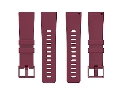 (image for) Silicone Watch Strap Band QR For Fitbit Versa 1, 2, Lite - Maroon Small - M1 (4)
