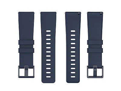 (image for) Silicone Watch Strap Band QR For Fitbit Versa 1, 2, Lite - Navy Blue Small - M1 (4)