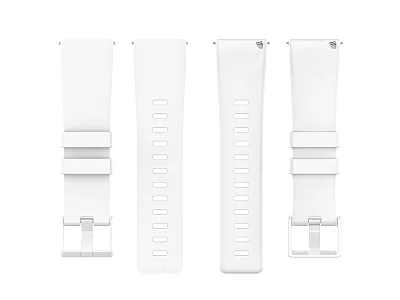 (image for) Silicone Watch Strap Band QR For Fitbit Versa 1, 2, Lite - White Small - M1 (4)