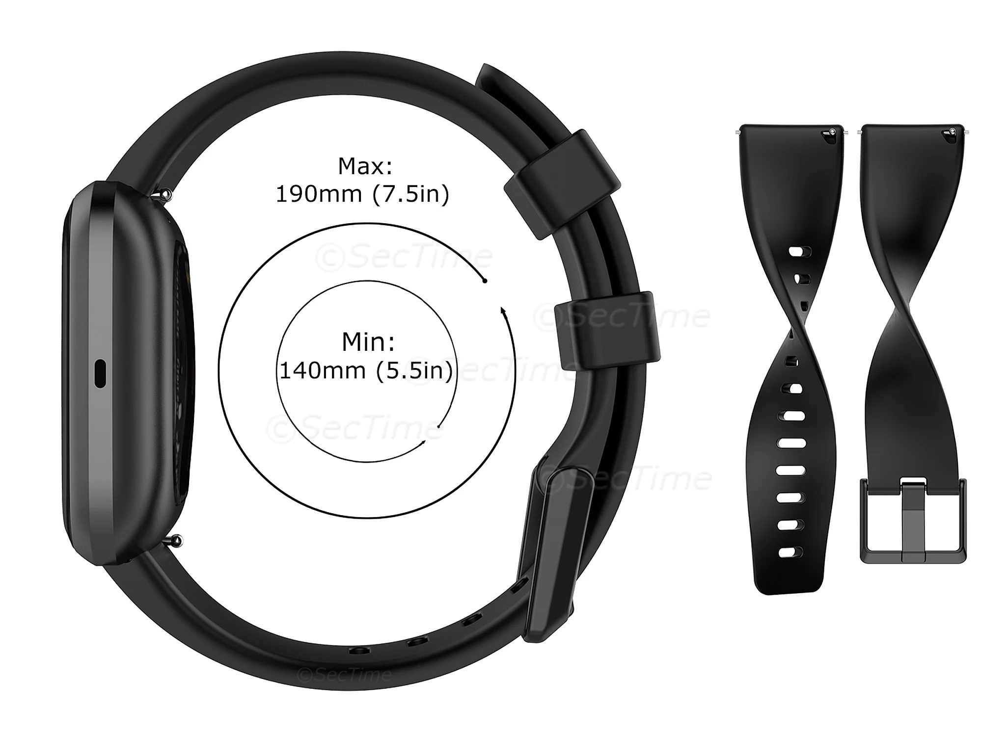 (image for) Silicone Watch Strap Band QR For Fitbit Versa 1, 2, Lite - White Small - M1 (5)