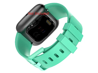 (image for) Silicone Watch Strap Band QR For Fitbit Versa 1, 2, Lite - Green Small - M1 (1)