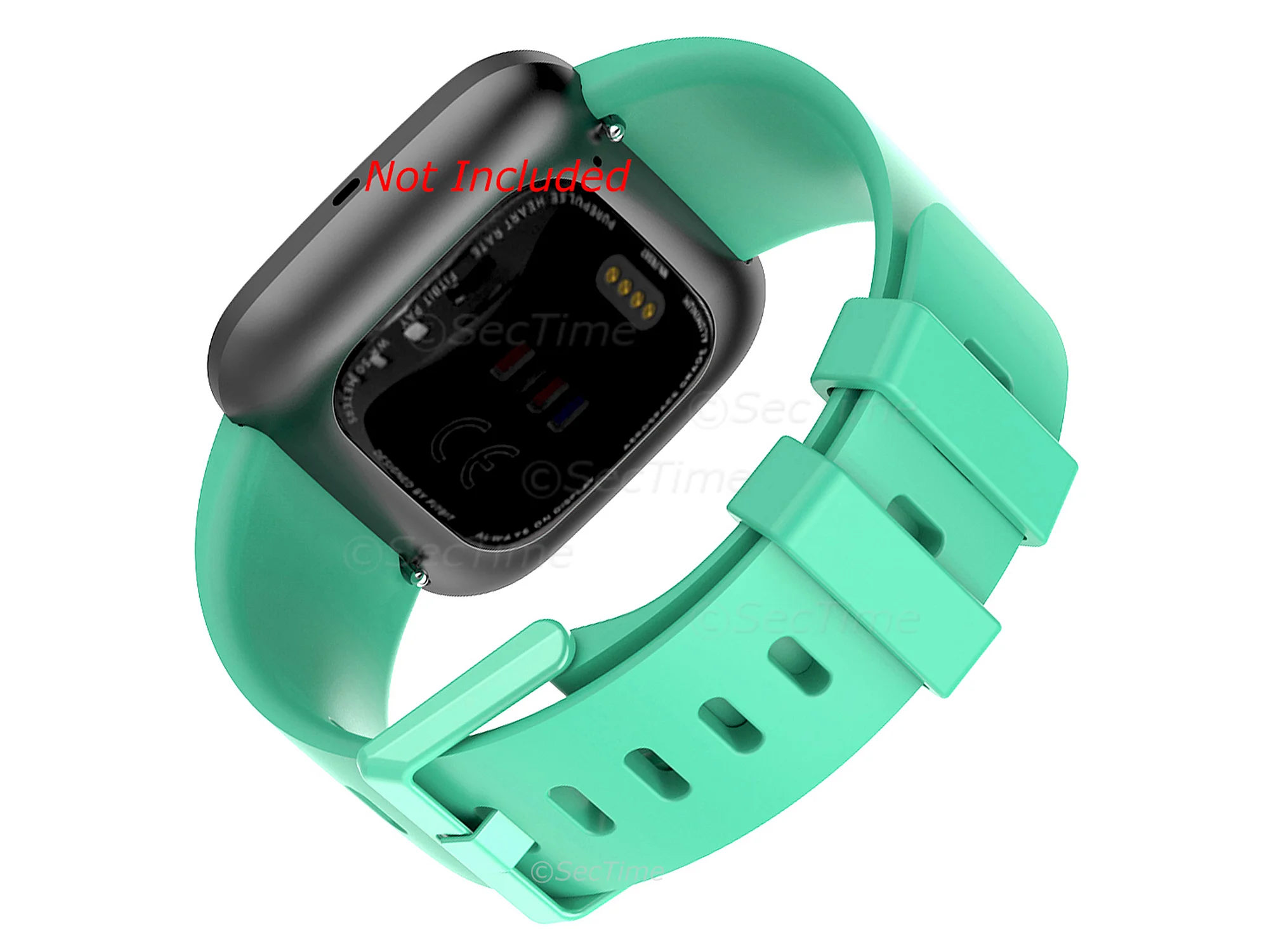 (image for) Silicone Watch Strap Band QR For Fitbit Versa 1, 2, Lite - Green Small - M1 (1)