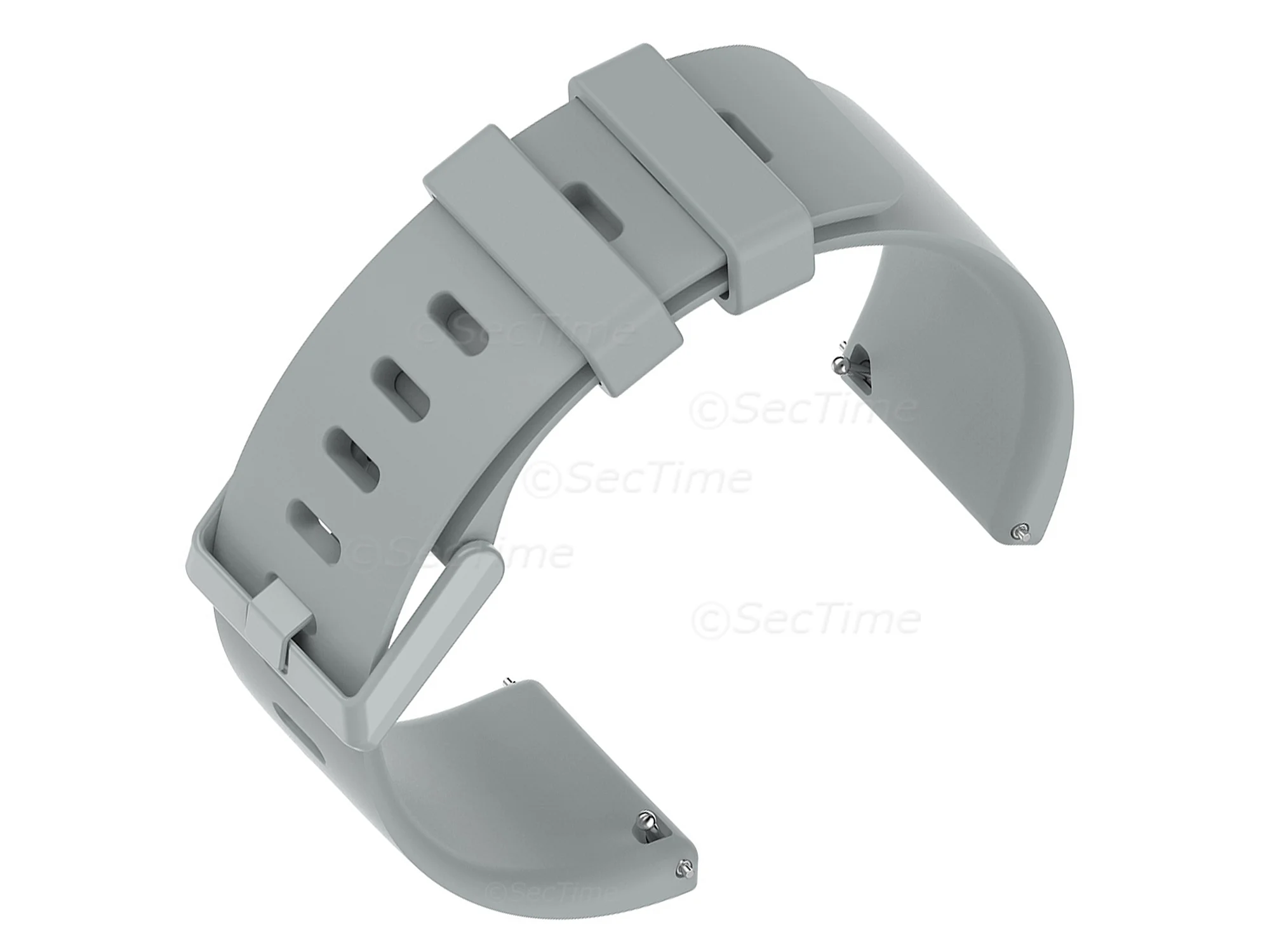 (image for) Silicone Watch Strap Band QR For Fitbit Versa 1, 2, Lite - Grey Small - M1 (2)