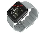 (image for) Silicone Watch Strap Band QR For Fitbit Versa 1, 2, Lite - Grey Small - M1