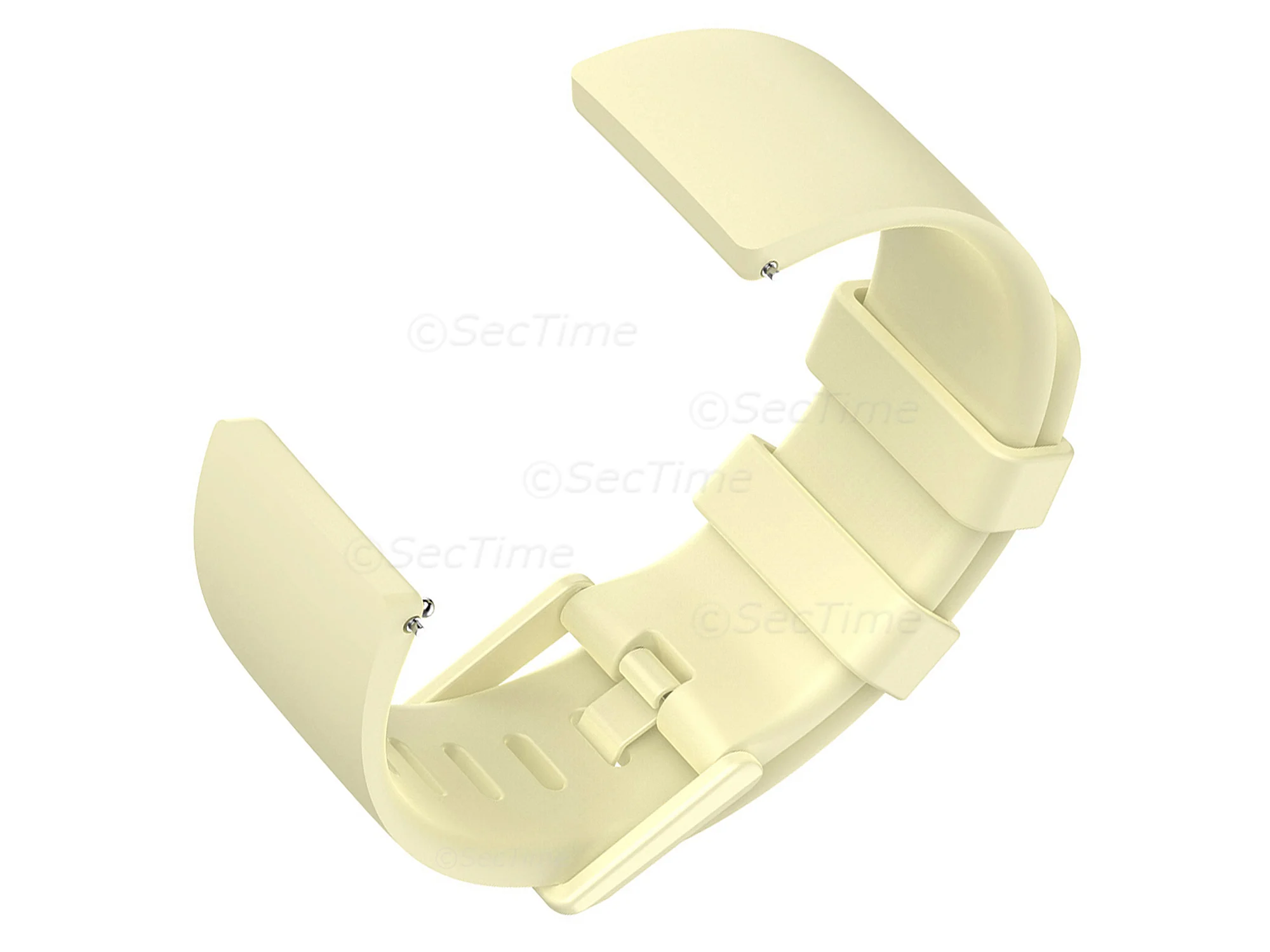 (image for) Silicone Watch Strap Band QR For Fitbit Versa 1, 2, Lite - Beige Small - M1 (3)