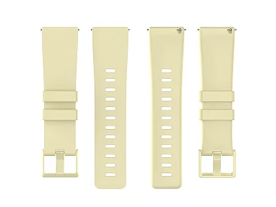 (image for) Silicone Watch Strap Band QR For Fitbit Versa 1, 2, Lite - Beige Small - M1 (4)
