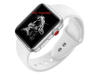(image for) Silicone Watch Strap Band For Apple iWatch 38mm/40mm White - Small - M1