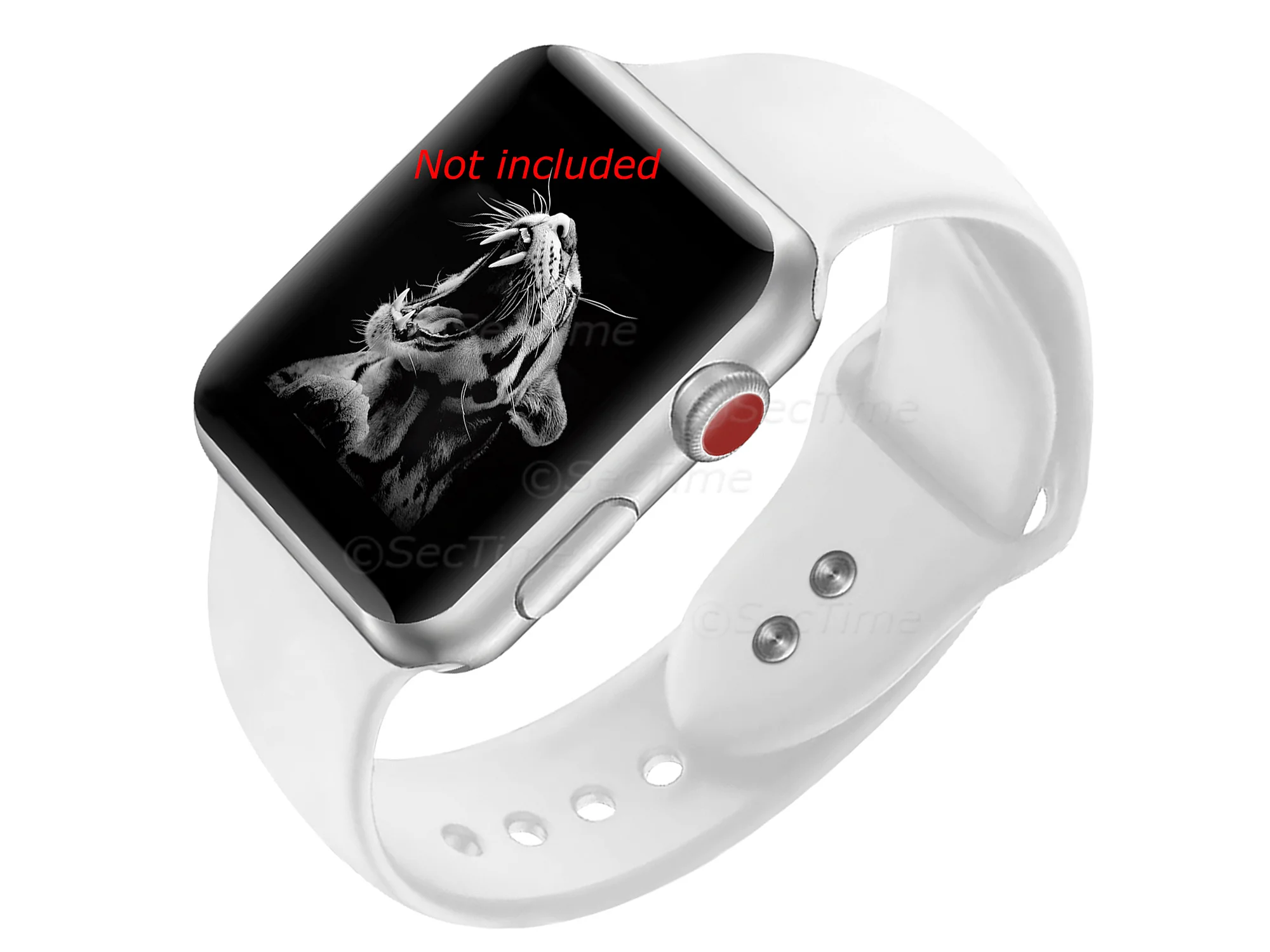 (image for) Silicone Watch Strap Band For Apple iWatch 42mm/44mm White - Small - M1