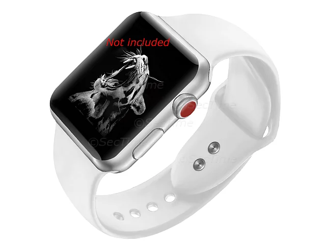 (image for) Silicone Watch Strap Band For Apple iWatch 42mm/44mm White - Small - M1