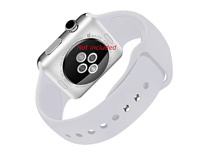(image for) Silicone Watch Strap Band For Apple iWatch 38mm/40mm Grey - Small - M1 (1)