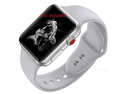 (image for) Silicone Watch Strap Band For Apple iWatch 42mm/44mm Grey - Large - M1