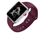 (image for) Silicone Watch Strap Band For Apple iWatch 42mm/44mm Maroon - Small - M1