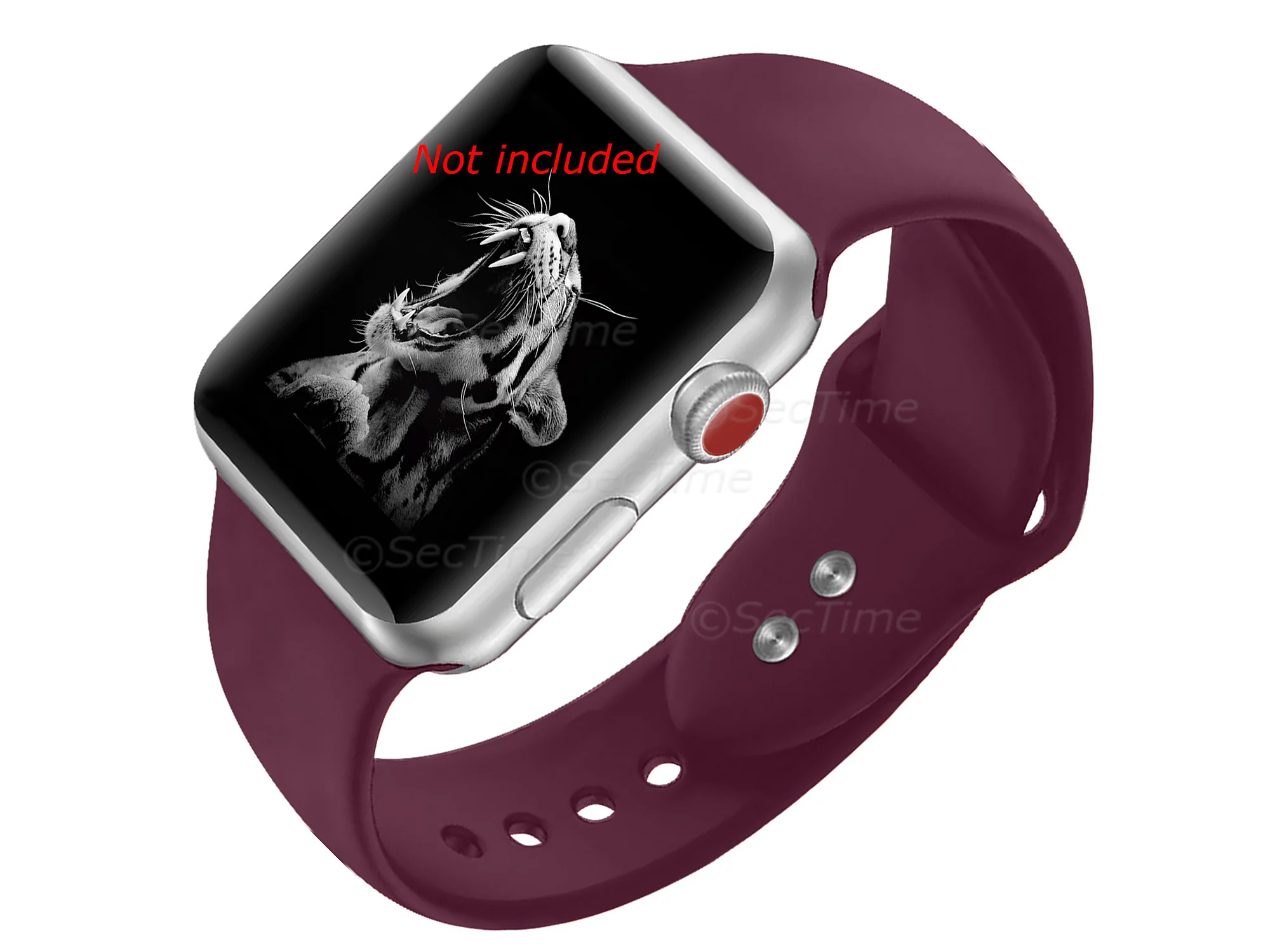 (image for) Silicone Watch Strap Band For Apple iWatch 38mm/40mm Maroon - Small - M1