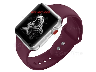 (image for) Silicone Watch Strap Band For Apple iWatch 38mm/40mm Maroon - Large - M1
