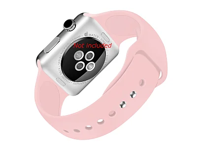 (image for) Silicone Watch Strap Band For Apple iWatch 38mm/40mm Salmon - Small - M1 (1)