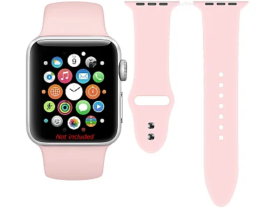 (image for) Silicone Watch Strap Band For Apple iWatch 38mm/40mm Salmon - Small - M1 (2)