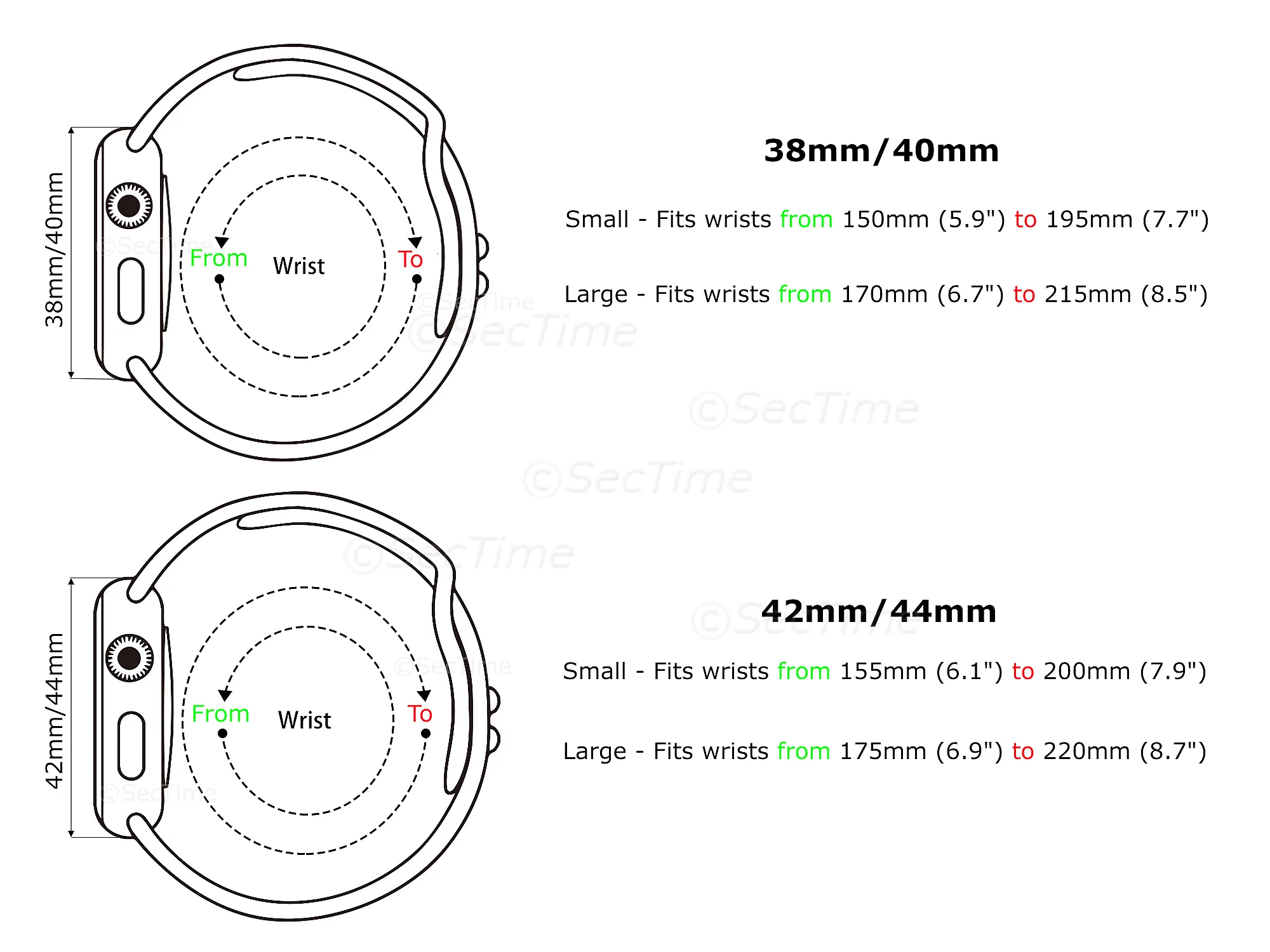(image for) Perforated Silicone Watch Strap For Apple iWatch 38mm/40mm Silver/White Large (2)