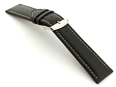 (image for) Extra Long Watch Band Freiburg Black / White 22mm (1)