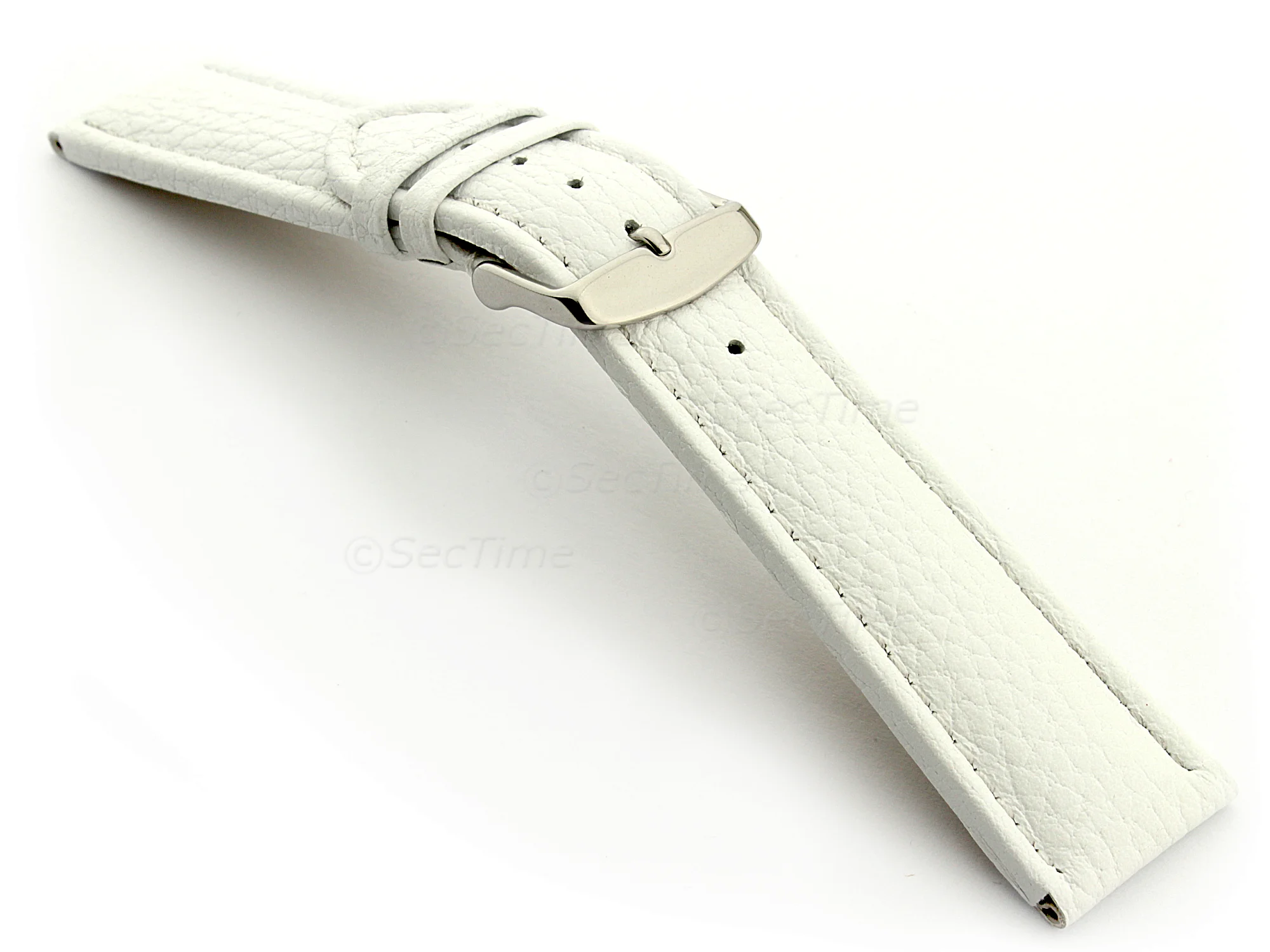 (image for) Watch Strap Band Freiburg RM Genuine Leather 18mm White/White (1)