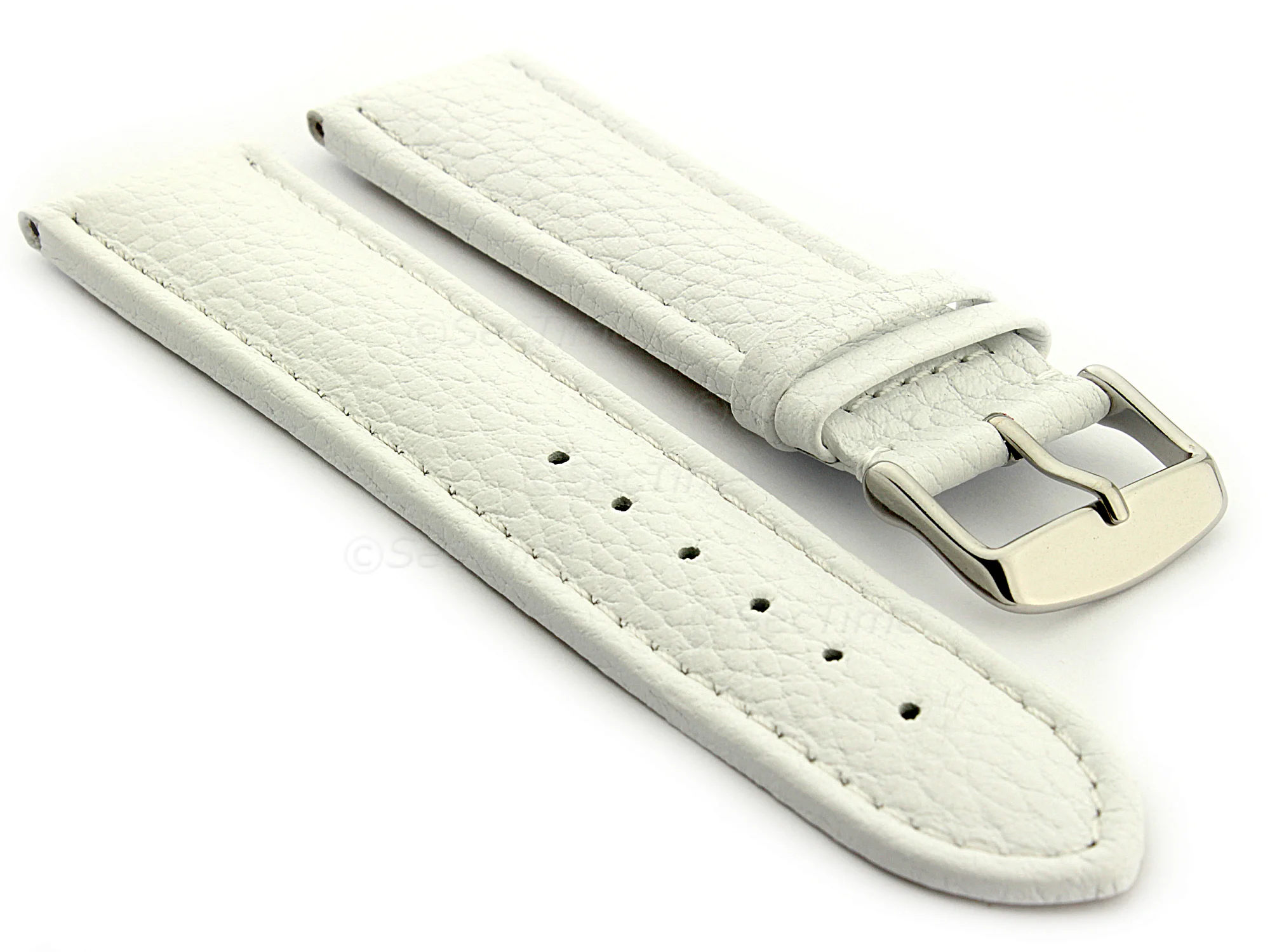 (image for) Watch Strap Band Freiburg RM Genuine Leather 18mm White/White