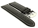 (image for) Watch Strap Band Freiburg RM Genuine Leather 20mm Black/White