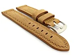 (image for) Waterproof Leather Watch Strap Galaxy Brown 24mm