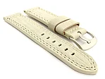 (image for) Waterproof Leather Watch Strap Galaxy Cream 28mm