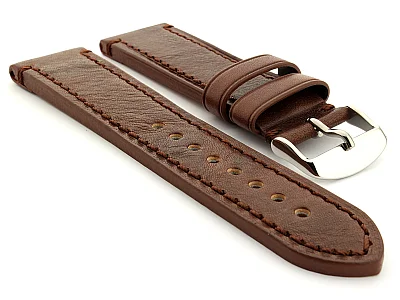(image for) Leather Watch Strap Grand Catalonia Dark Brown 18mm (1)