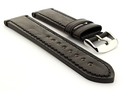 (image for) Leather Watch Strap Grand Catalonia Black 20mm (1)