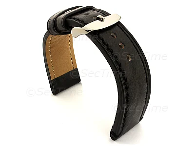 (image for) Leather Watch Strap Grand Catalonia Black 24mm