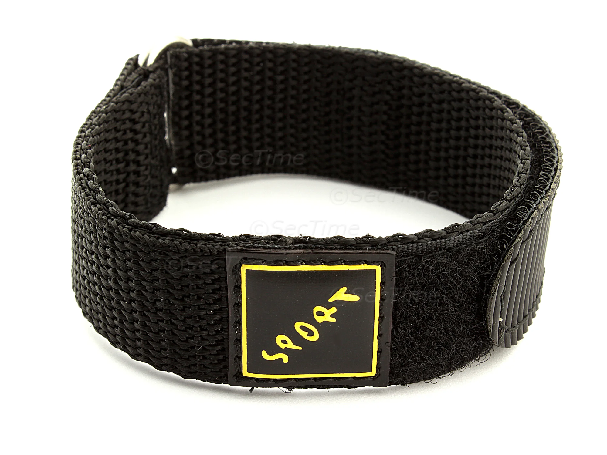 (image for) Hook & Loop Watch Strap Sport, Nylon Black 22mm (1)