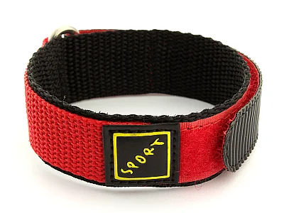 (image for) Hook & Loop Watch Strap Sport, Nylon Red 18mm (1)