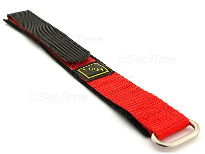 (image for) Hook & Loop Watch Strap Sport, Nylon Orange 18mm