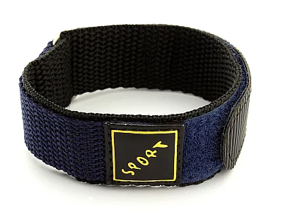 (image for) Hook & Loop Watch Strap Sport, Nylon Blue 20mm (1)