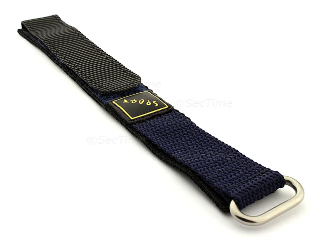(image for) Hook & Loop Watch Strap Sport, Nylon Blue 20mm