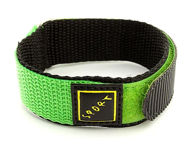 (image for) Hook & Loop Watch Strap Sport, Nylon Green 18mm (1)