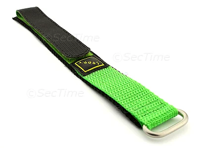 (image for) Hook & Loop Watch Strap Sport, Nylon Green 20mm