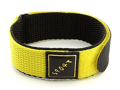(image for) Hook & Loop Watch Strap Sport, Nylon Yellow 12mm (1)