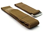 (image for) Quick Release Watch Strap Ribbed Nylon Hook & Loop TP Khaki 20mm