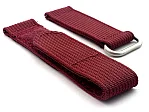 (image for) Quick Release Watch Strap Ribbed Nylon Hook & Loop TP Maroon 20mm