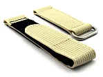 (image for) Quick Release Watch Strap Ribbed Nylon Hook & Loop TP Beige 20mm
