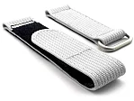 (image for) Quick Release Watch Strap Ribbed Nylon Hook & Loop TP White 20mm