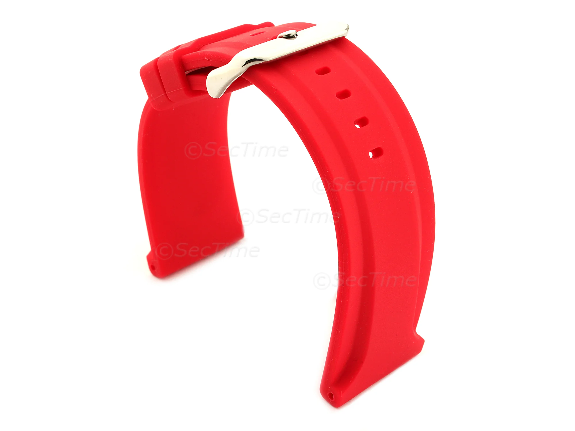 (image for) Silicone Watch Strap Jumbo Waterproof Red 26mm (1)