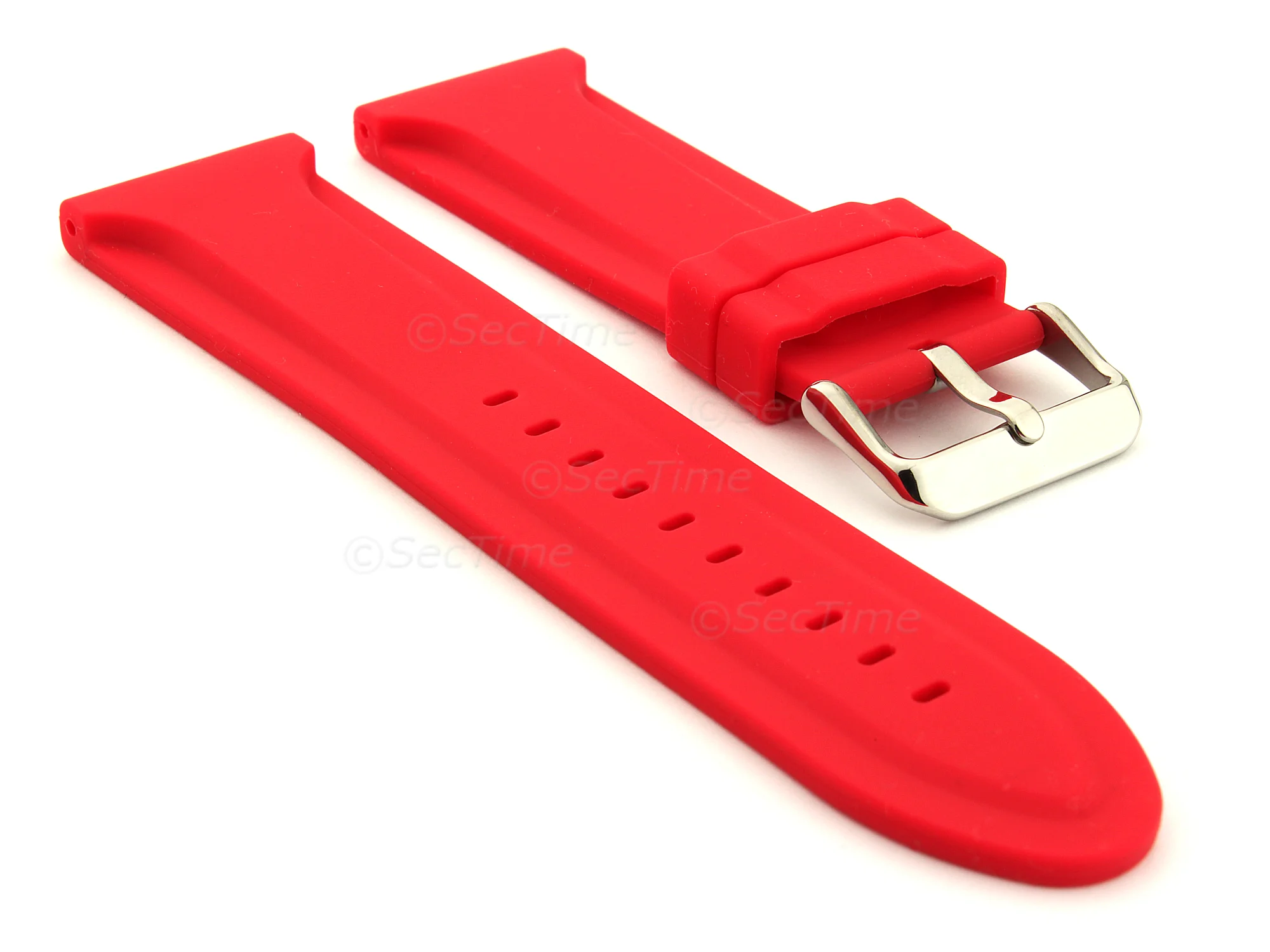 (image for) Silicone Watch Strap Jumbo Waterproof Red 26mm