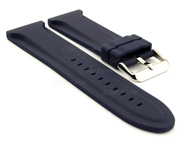 (image for) Silicone Watch Strap Jumbo Waterproof Navy Blue 28mm