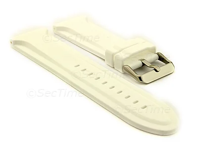 (image for) Silicone Watch Strap Jumbo Waterproof White 26mm