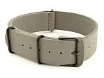 (image for) Genuine Leather Nato Watch Strap PVD Hardware Grey 22mm