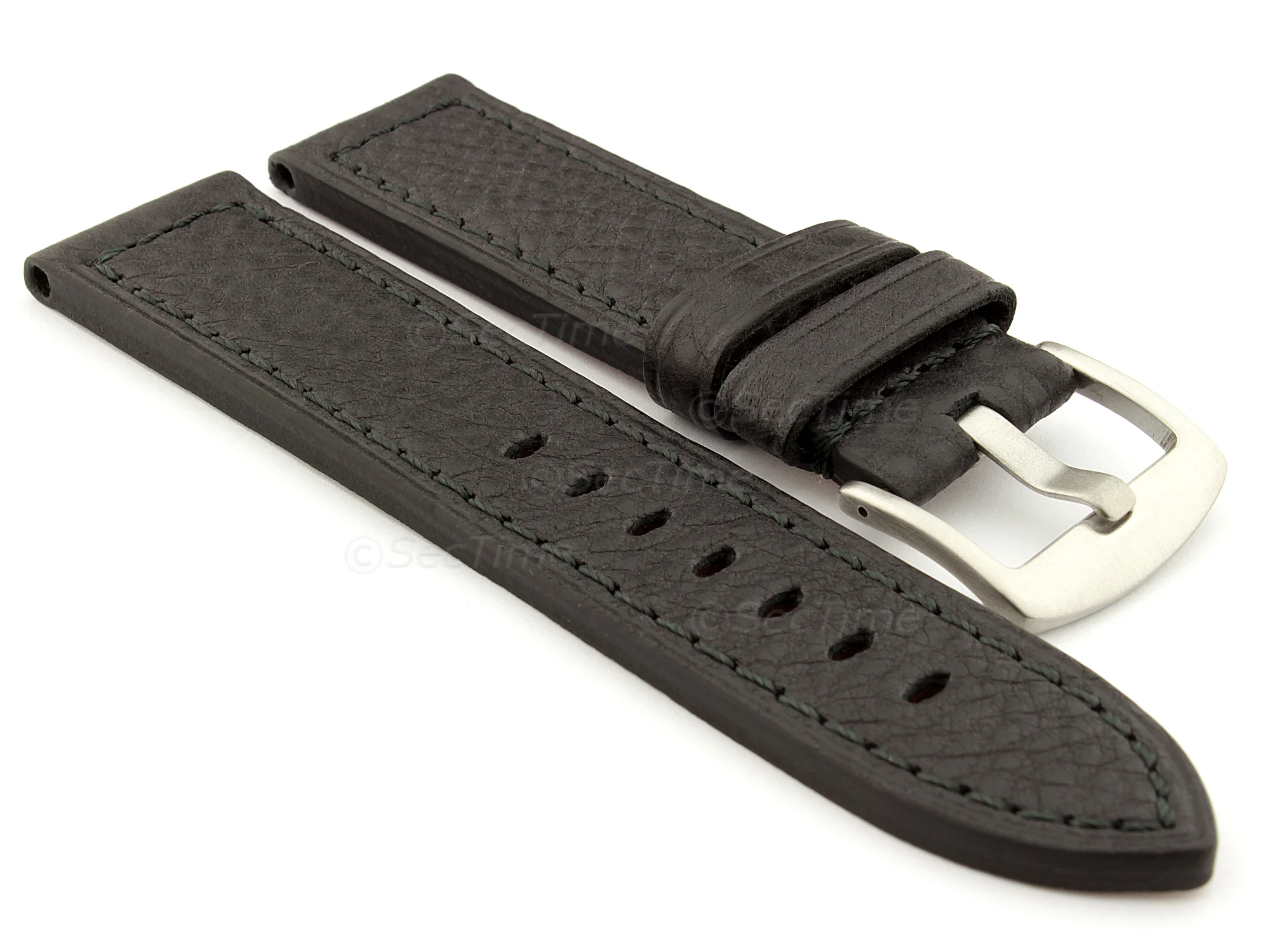 (image for) Replacement WATCH STRAP Luminor Genuine Leather Black/Black 26mm