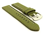 (image for) Waterproof Synthetic Watch Strap LYON, Cowhide Lining Green 22mm