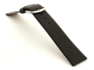 (image for) Genuine Leather Watch Band Madrid Black 19mm (1)